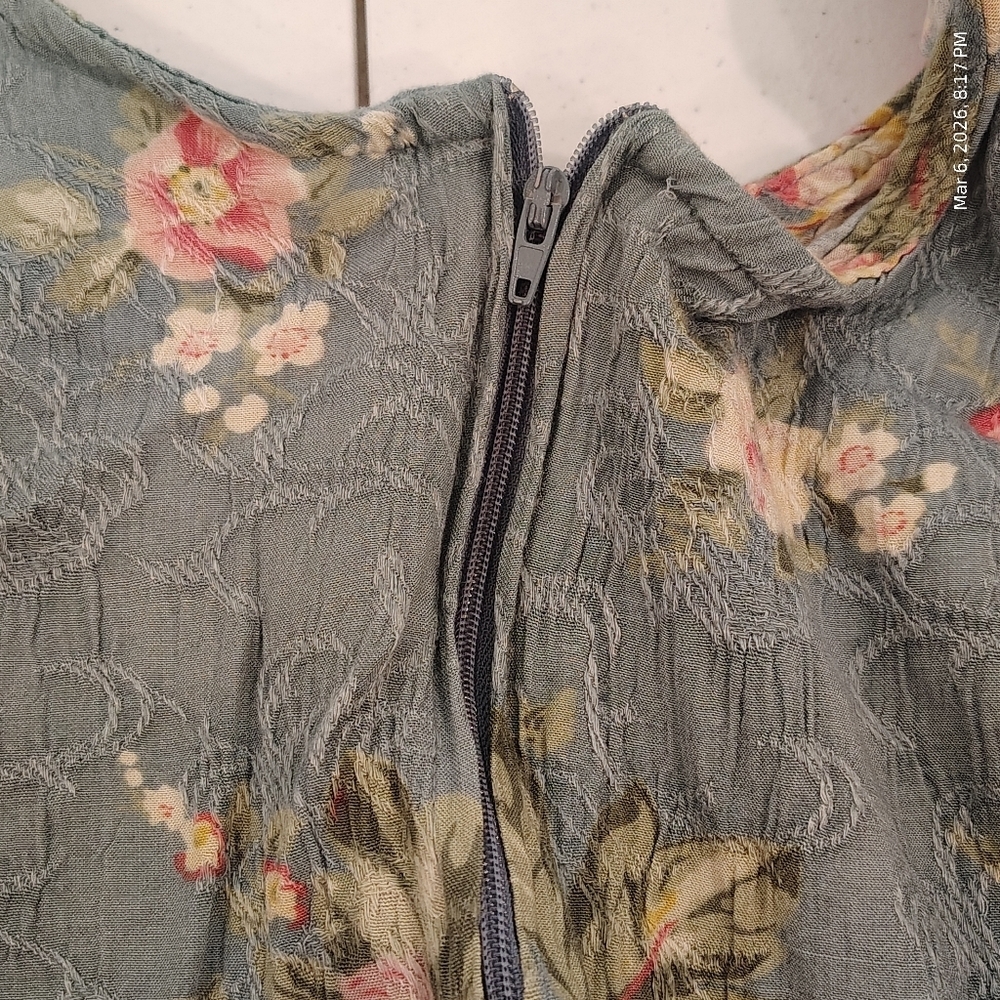 K Studio Two Piece Dress Set Floral Cottage Core Women’s Size 8 VINTAGE - Picture 4 of 9